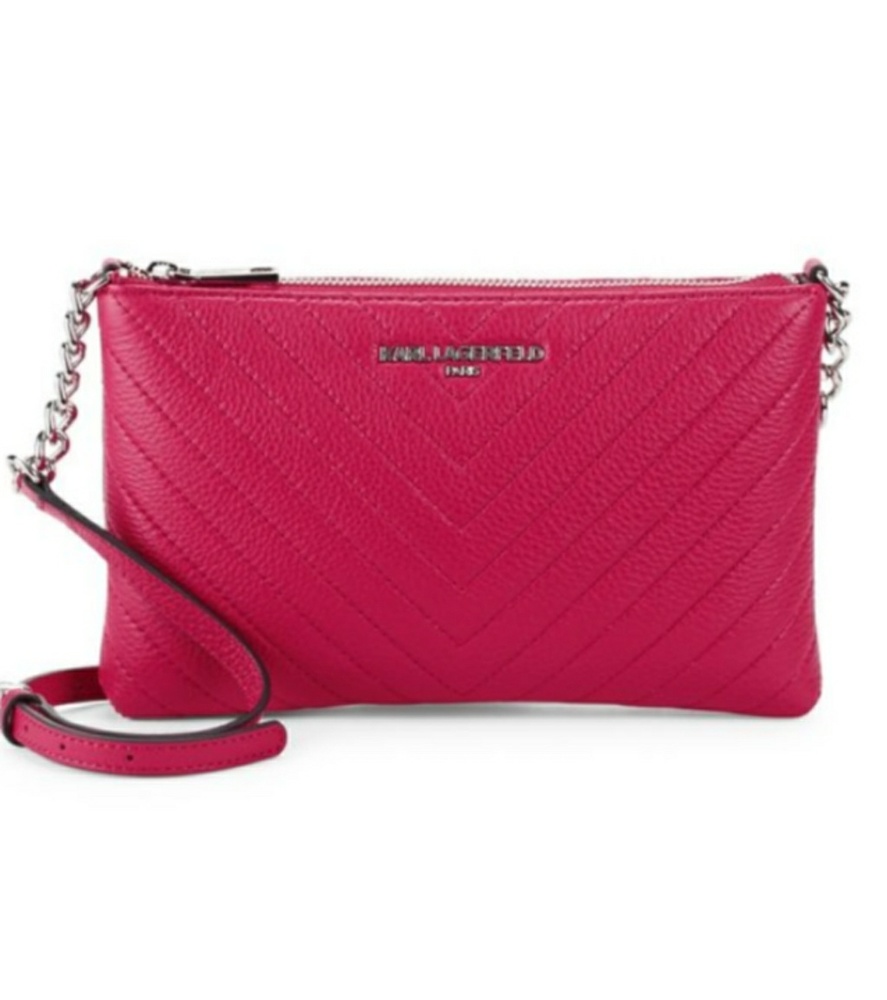 Karl Lagerfeld Quilted Leather Crossbody Bag